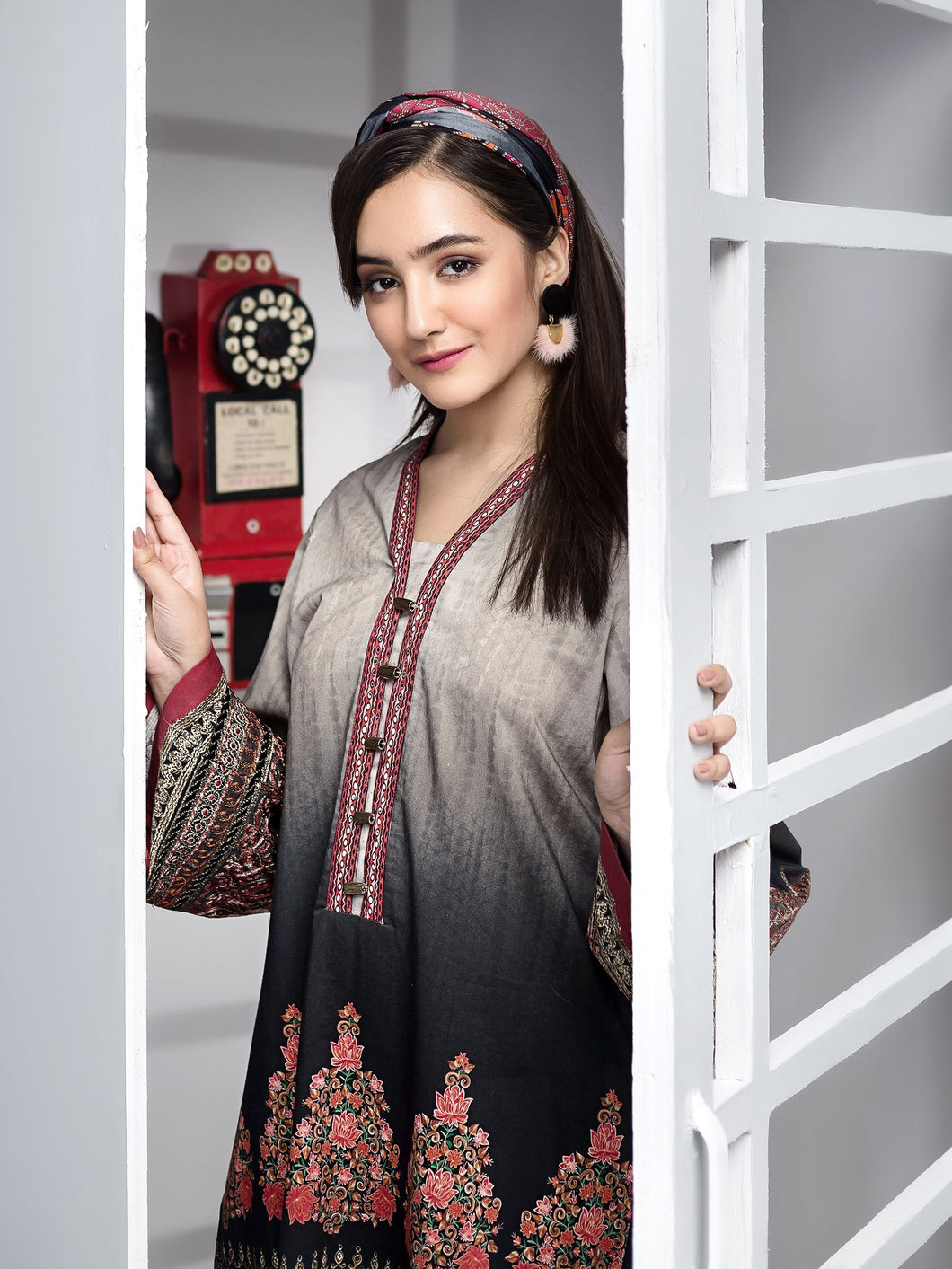 2-Pc Embroidered Lawn Suit