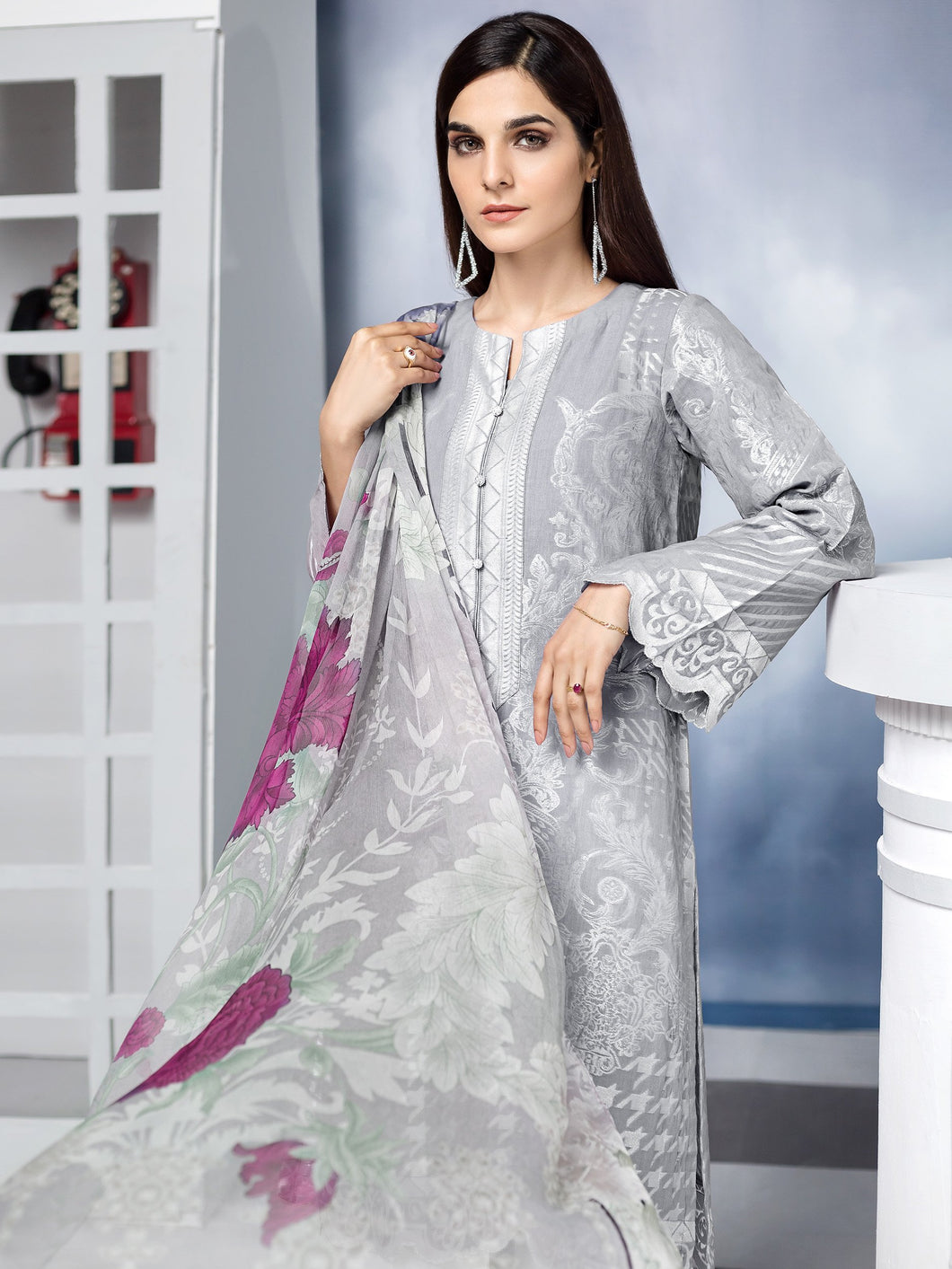 2-Pc Jacquard Suit