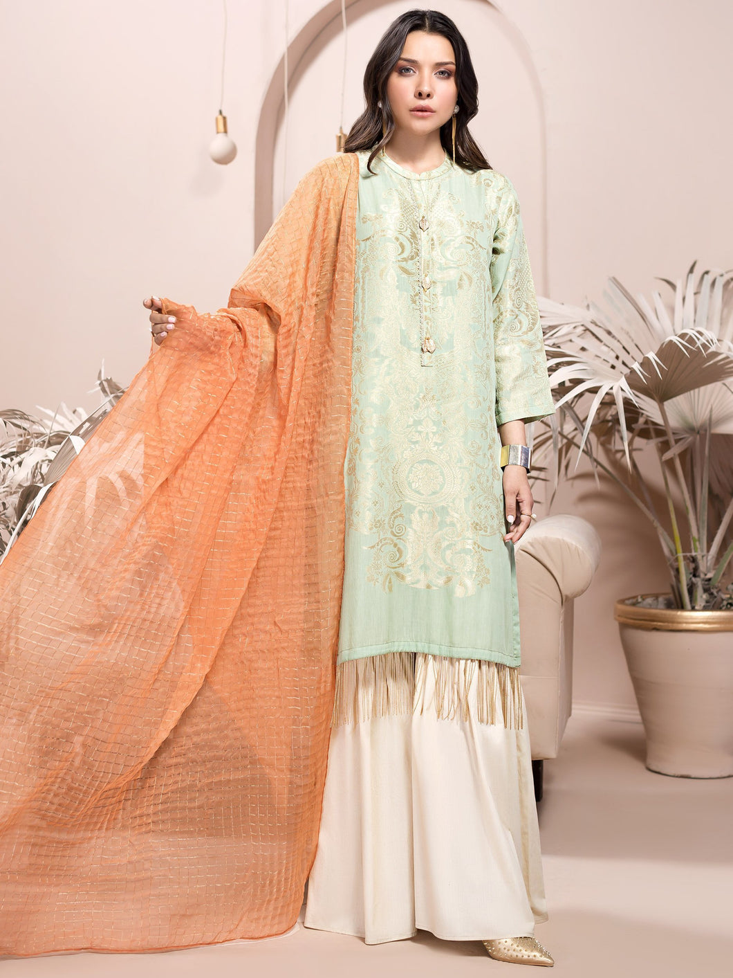 2-Pc Jacquard Suit