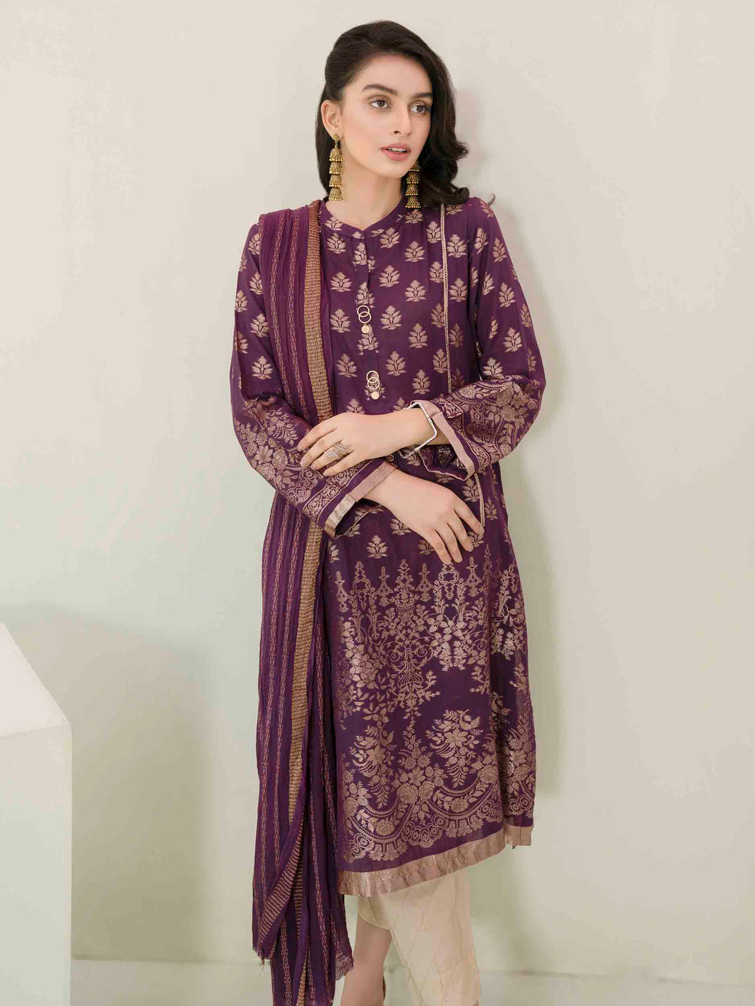 2-Pc Jacquard Suit